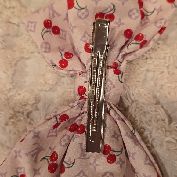 Purple & Cherry Logo Hair Bow/Purse Charm - Picture 3 of 4